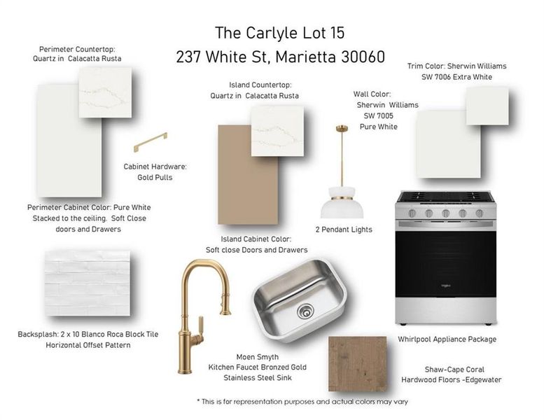 Sample of building materials used in homes in The Carlyle, Marietta (Image 13).