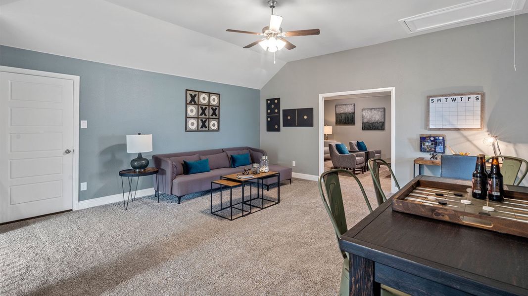 Representative furnished interior of a home built from the Wimberley by D.R. Horton in Lakeview Pointe, Grand Prairie (Image 42).