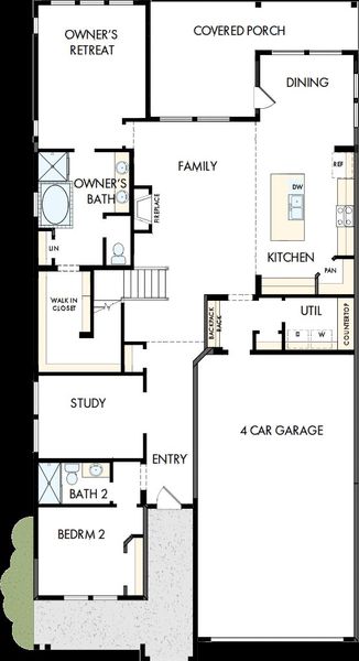 2D floor plan layout of this home in ARTAVIA - Enclave Collection, Conroe, TX (Image 2).