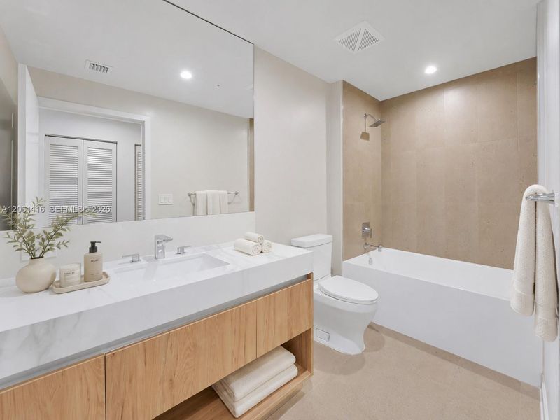 Furnished interior view inside a new home in , Miami (Image 18).