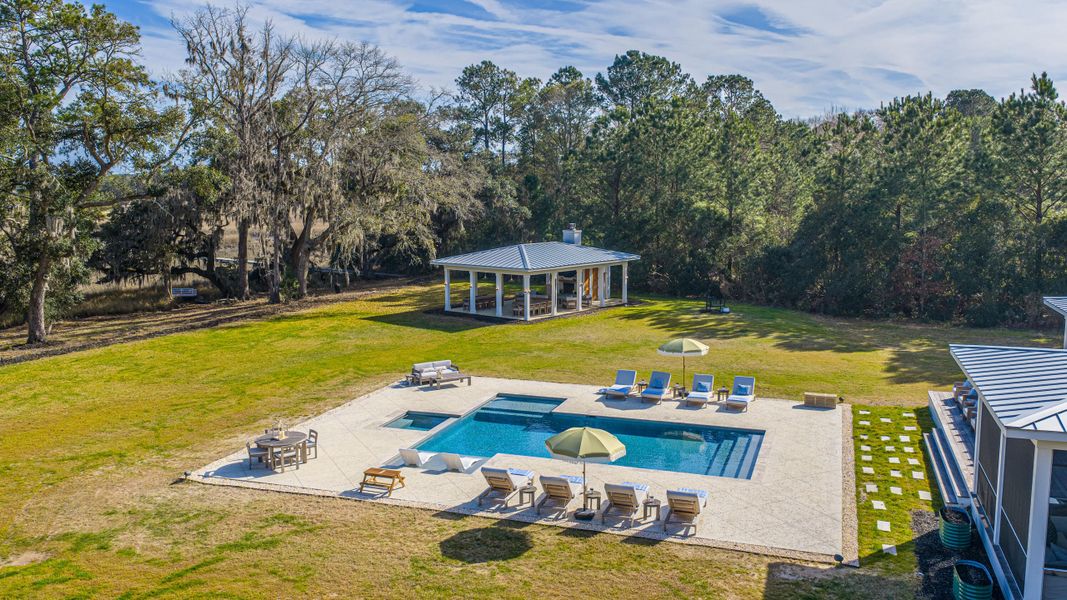 Exterior details and patio area of a home in , Johns Island (Image 29). Exterior details and patio area of a home in , Johns Island (Image 29).