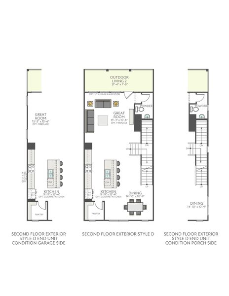 2D floor plan layout of this home in Archer Row, Charlotte, NC (Image 6).