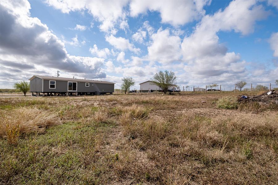 View of yard featuring a view of countryside