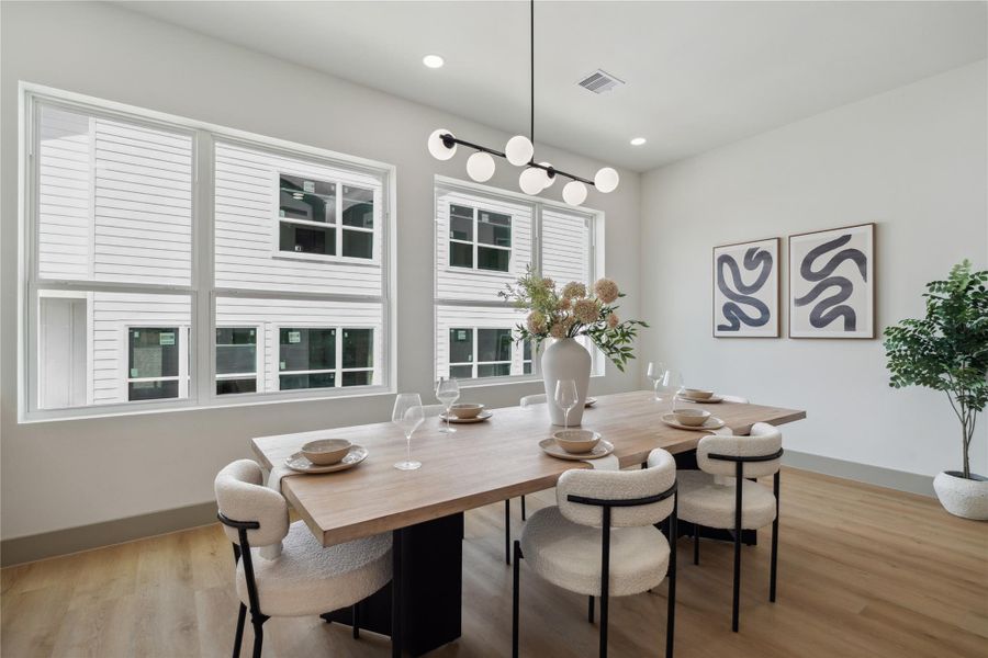 Effortlessly stylish, endlessly functional—this space redefines what it means to dine in at home.