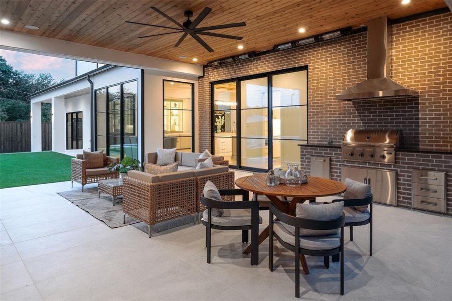 Exterior details and patio area of a home in , Dallas (Image 25). Exterior details and patio area of a home in , Dallas (Image 25).