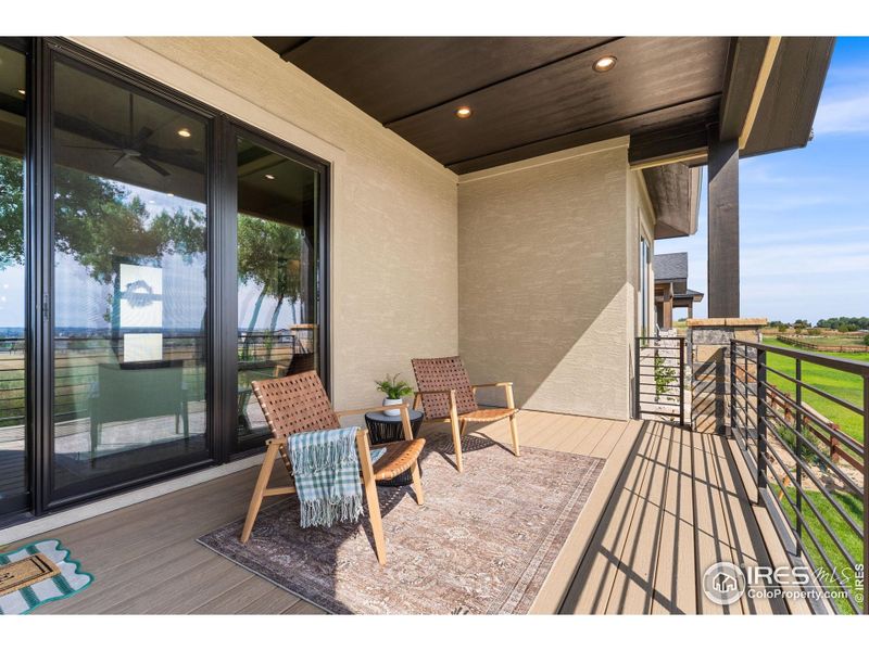 Cozy up on the deck on those cool fall nights