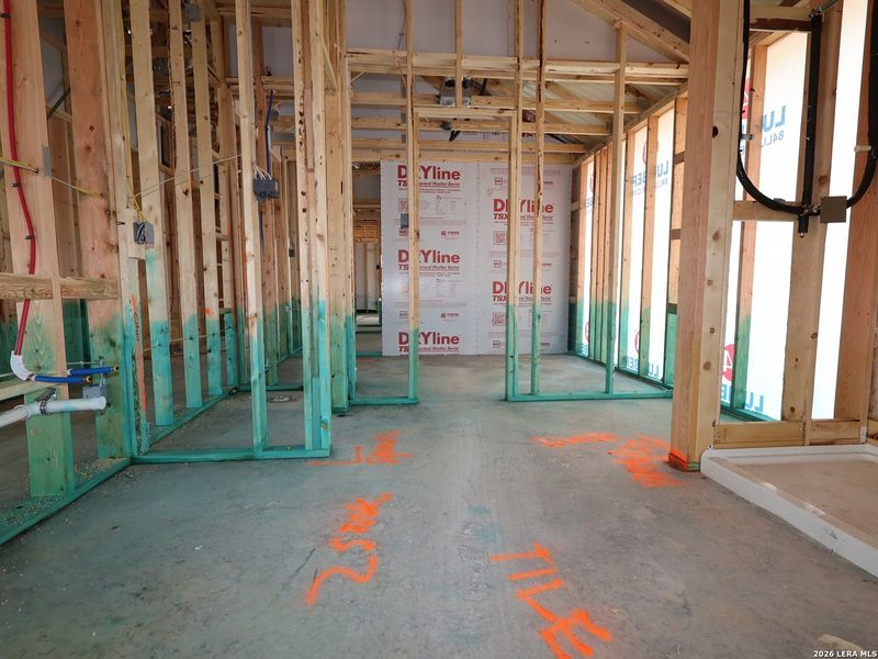 In-progress construction of a new home in Hickory Ridge, Elmendorf, TX (Image 34).