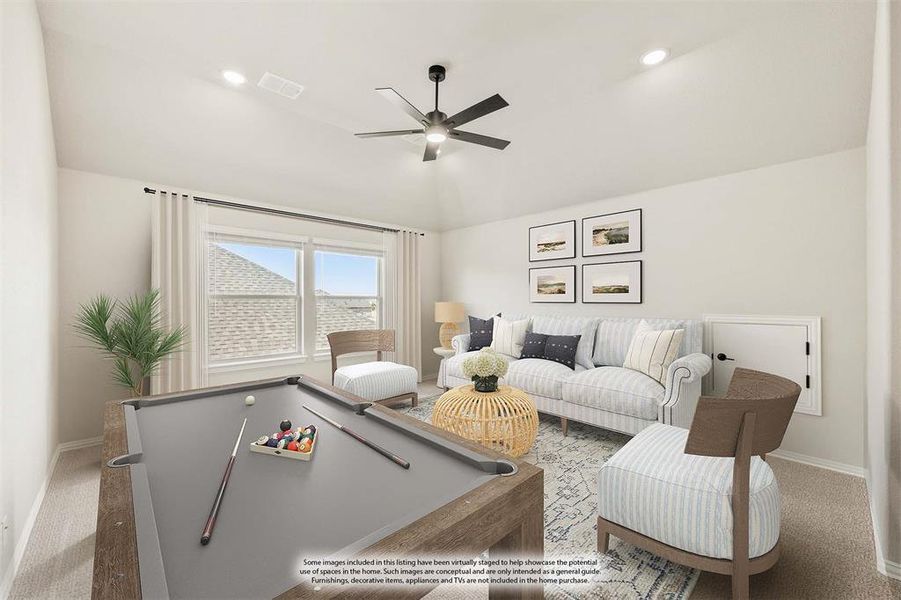 Furnished interior view inside a new home in Timberbrook, Justin (Image 17).