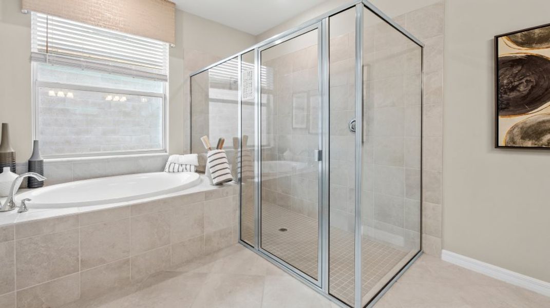 Glass enclosed shower