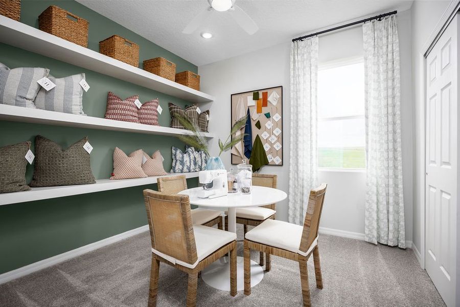 Representative furnished interior of a home built from the Luna by Risewell Homes in Eagletail Landings, Howey-in-the-Hills (Image 16). Representative furnished interior of a home built from the Luna by Risewell Homes in Eagletail Landings, Howey-in-the-Hills (Image 16).