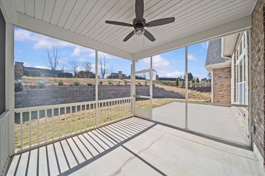 Exterior details and patio area of a home in Lakeside at Blue Ridge Plantation, Taylors (Image 3).
