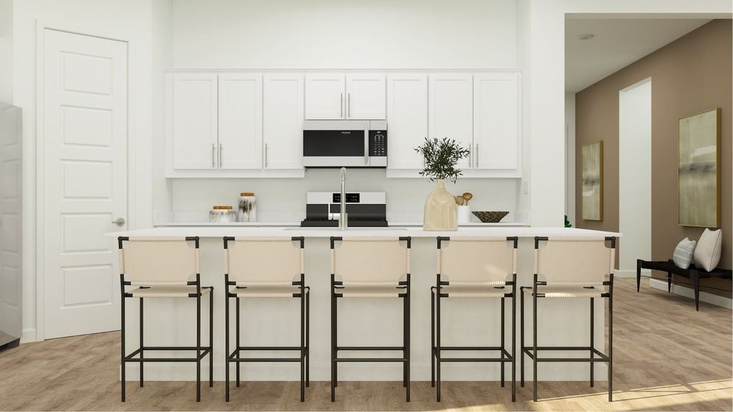 Kitchen island with seating