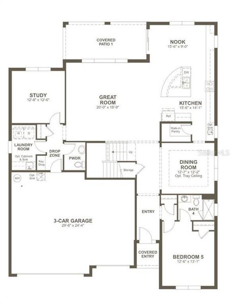 2D floor plan layout of this home in Rye Manor at Legacy Preserve, Parrish, FL (Image 2). 2D floor plan layout of this home in Rye Manor at Legacy Preserve, Parrish, FL (Image 2).