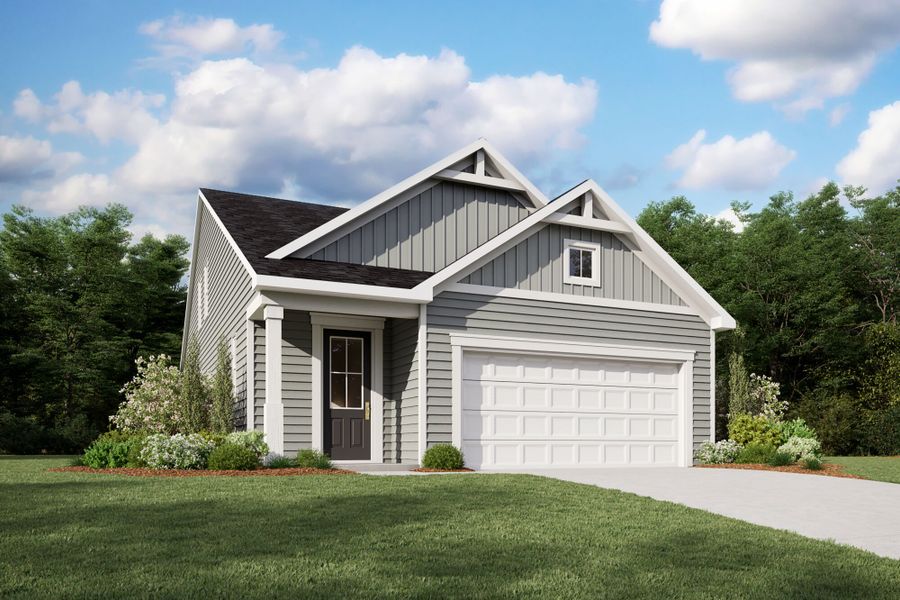 Representative exterior photo of a completed home built from the Morgan by Mattamy Homes in Providence Creek, Fuquay Varina, NC (Image 27).