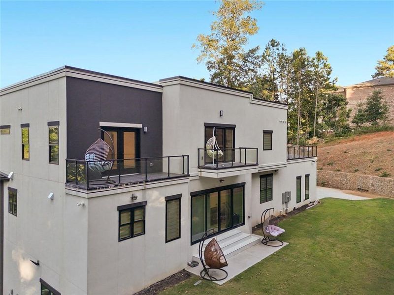 Exterior details and patio area of a home in , Stone Mountain (Image 37).