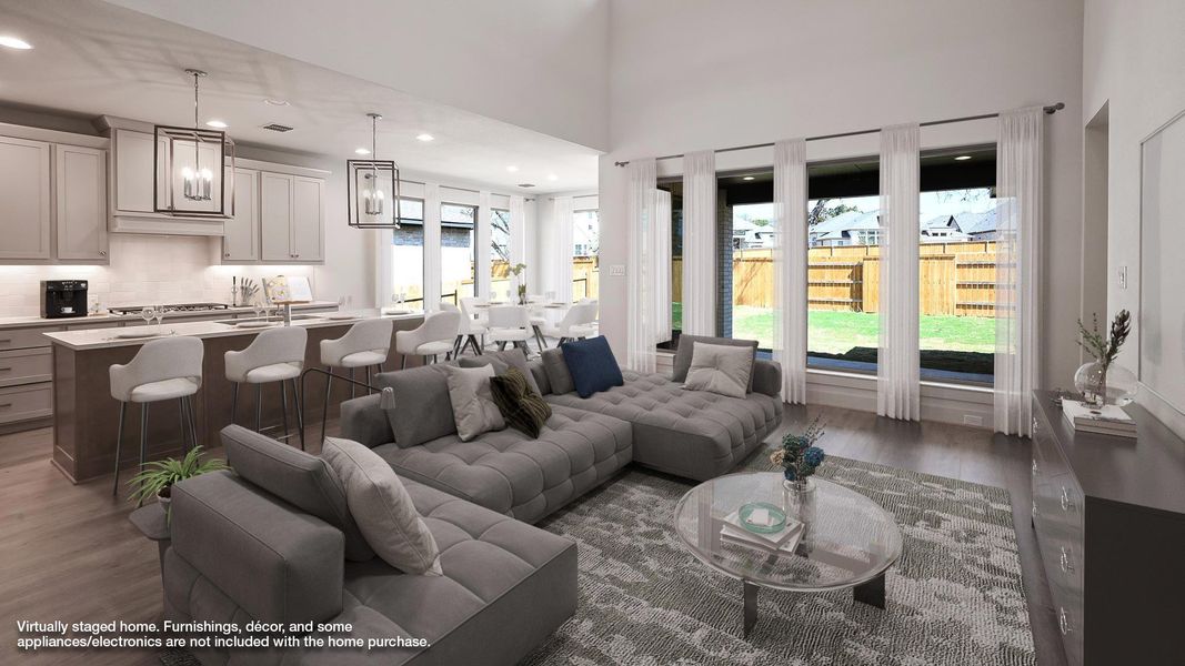 Furnished interior view inside a new home in 6 Creeks, Kyle (Image 14).
