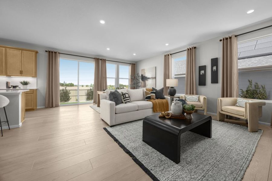 Representative furnished interior of a home built from the Plan 2390 Modeled by KB Home in The Nest Classic at Canyon Creek, Erie (Image 3).