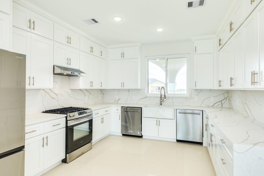 Furnished interior view inside a new home in , Galveston (Image 6). Furnished interior view inside a new home in , Galveston (Image 6).