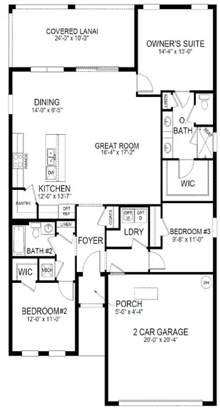 2D floor plan layout for the Avon by D.R. Horton in Mockingbird Reserve at Winding Oaks, Ocala, FL (Image 4). 2D floor plan layout for the Avon by D.R. Horton in Mockingbird Reserve at Winding Oaks, Ocala, FL (Image 4).