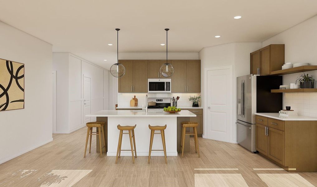 Gourmet island kitchen (*Artist rendering used for illustration purposes only.)