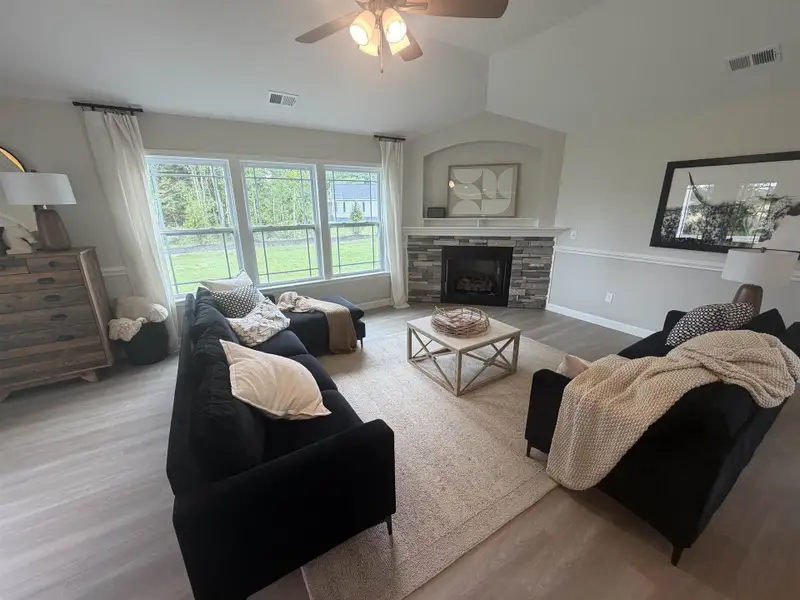 Furnished interior view inside a new home in Stones Throw, Inman (Image 4). Furnished interior view inside a new home in Stones Throw, Inman (Image 4).