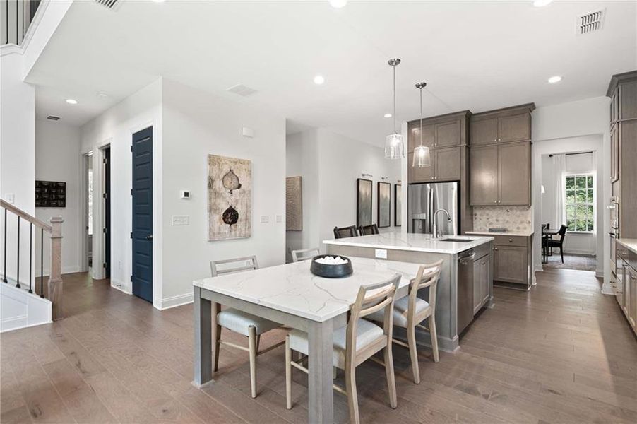 Furnished interior view inside a new home in East Harbor II at Chestatee, Dawsonville (Image 14).