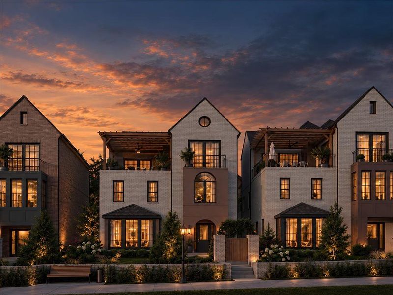 Front exterior of a new home in , Alpharetta, GA, highlighting curb appeal (Image 2). Front exterior of a new home in , Alpharetta, GA, highlighting curb appeal (Image 2).