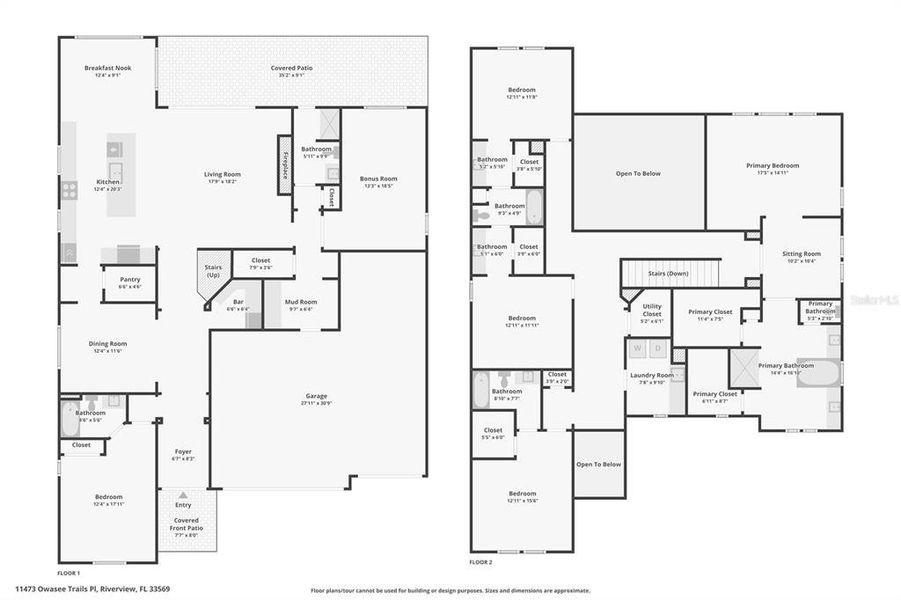 2D floor plan layout of this home in , Riverview, FL (Image 7).