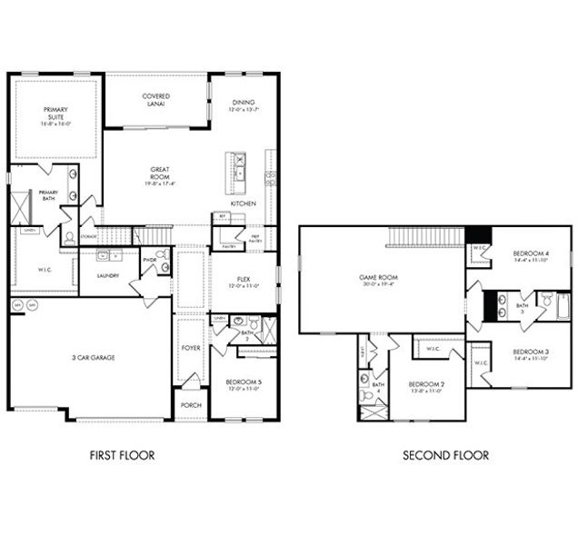 2D floor plan layout of this home in Ridgehaven - Reserve Series, Ormond Beach, FL (Image 2).