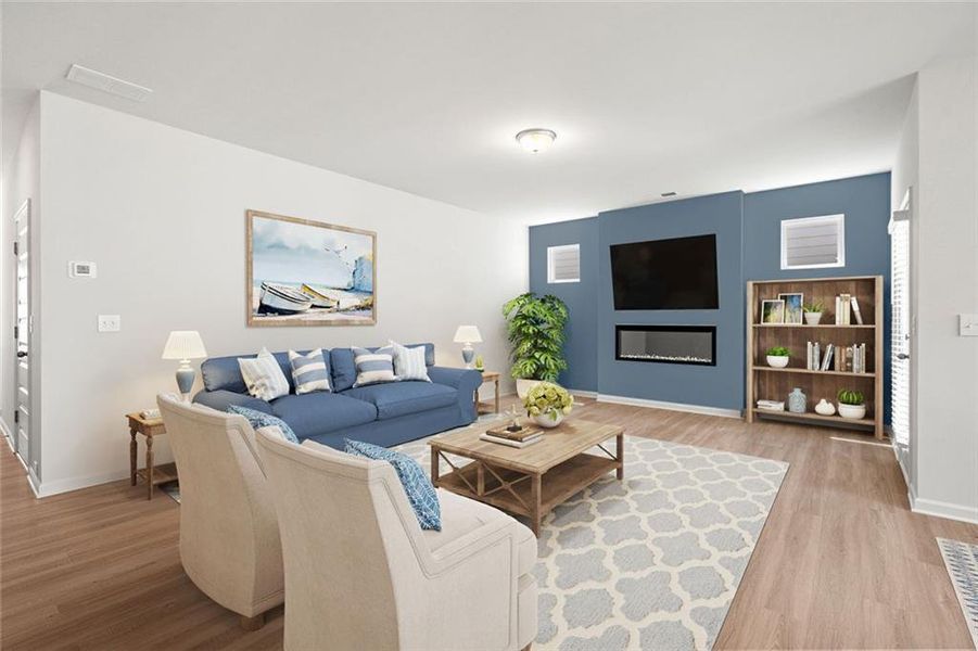 Furnished interior view inside a new home in Sanders Park, Austell (Image 13).