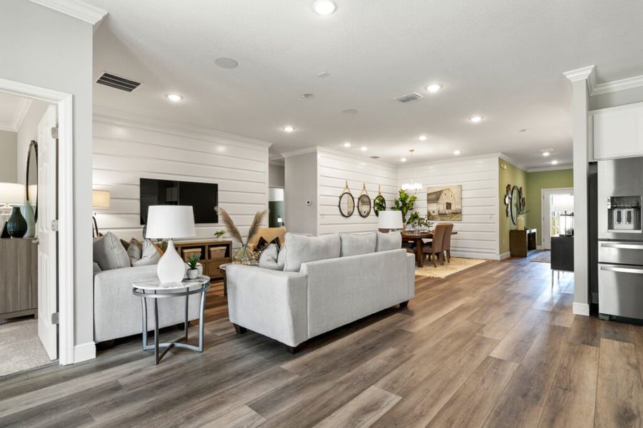 Representative furnished interior of a home built from the Sanibel by Holiday Builders in Spirit Of Sebastian, Sebastian (Image 4). Representative furnished interior of a home built from the Sanibel by Holiday Builders in Spirit Of Sebastian, Sebastian (Image 4).