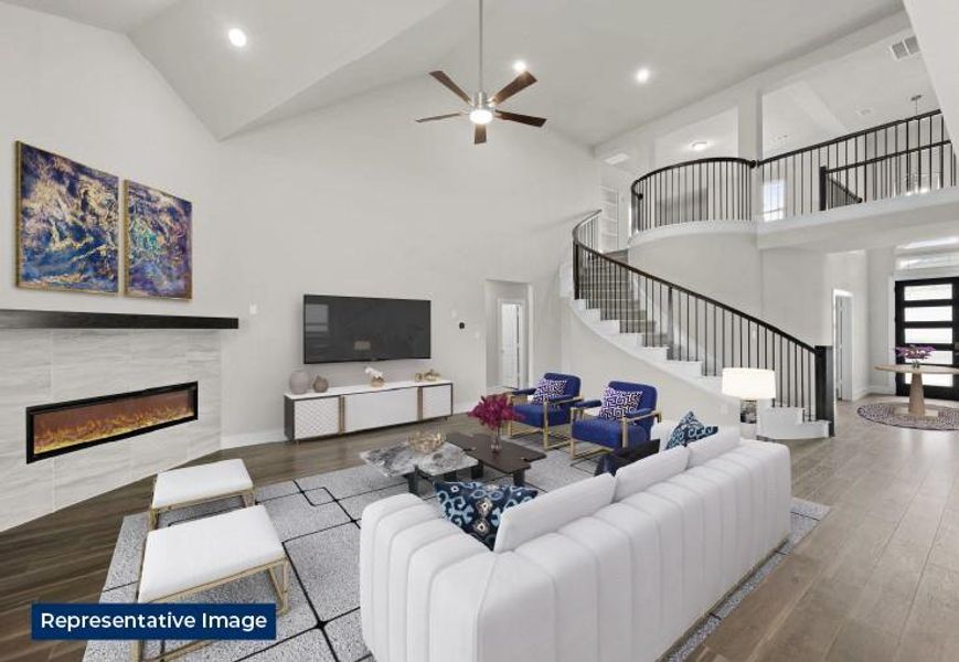 Furnished interior view inside a new home in Collinsbrook Farm, Frisco (Image 8). Furnished interior view inside a new home in Collinsbrook Farm, Frisco (Image 8).