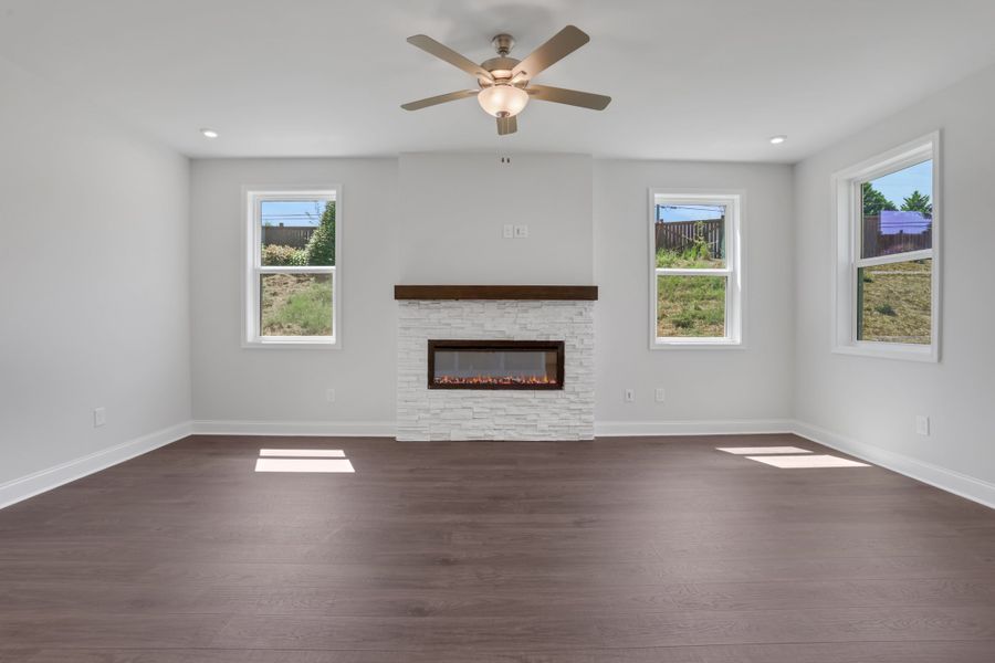 Spacious, unfurnished interior of a new home in The Paddocks at Doc Hughes, Buford (Image 20). Spacious, unfurnished interior of a new home in The Paddocks at Doc Hughes, Buford (Image 20).