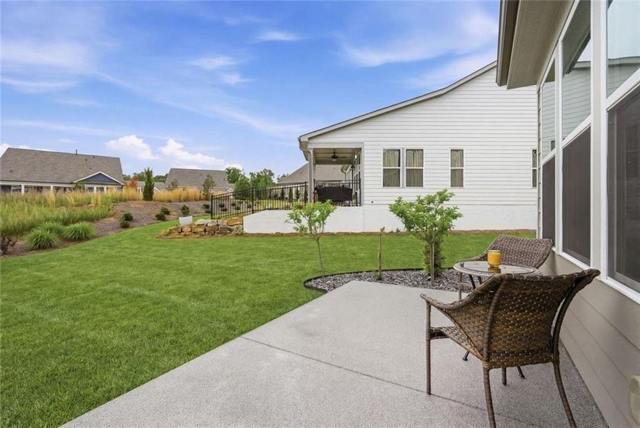 Exterior details and patio area of a home in , Hoschton (Image 33).