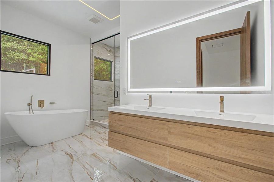 Furnished interior view inside a new home in , Atlanta (Image 4).