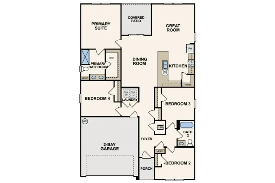 2D floor plan layout of this home in Woodlake Landing, Hartwell, GA (Image 2). 2D floor plan layout of this home in Woodlake Landing, Hartwell, GA (Image 2).