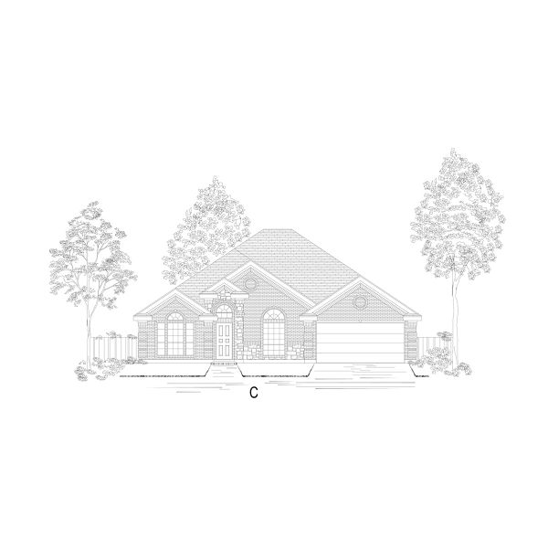 Representative rendering of the exterior for the Seville 2500 F by First Texas Homes (Image 5). Representative rendering of the exterior for the Seville 2500 F by First Texas Homes (Image 5).