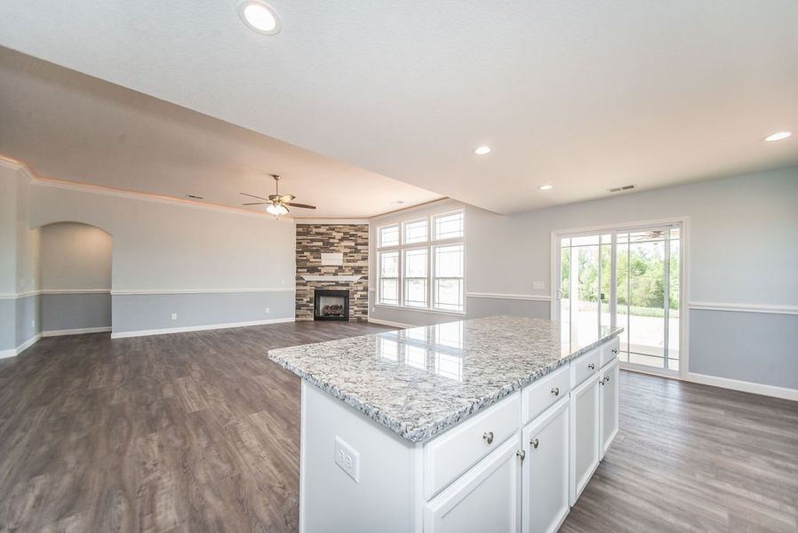 Representative furnished interior of a home built from the Franklin by Enchanted Homes in Guadalupe Heights, Seguin (Image 11).