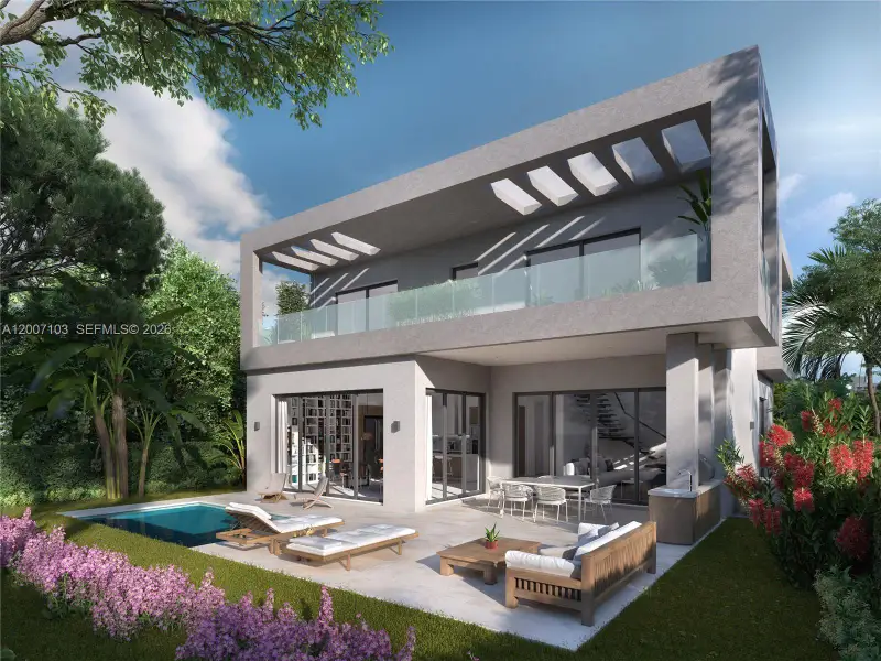 Exterior details and patio area of a home in , Miami (Image 3).