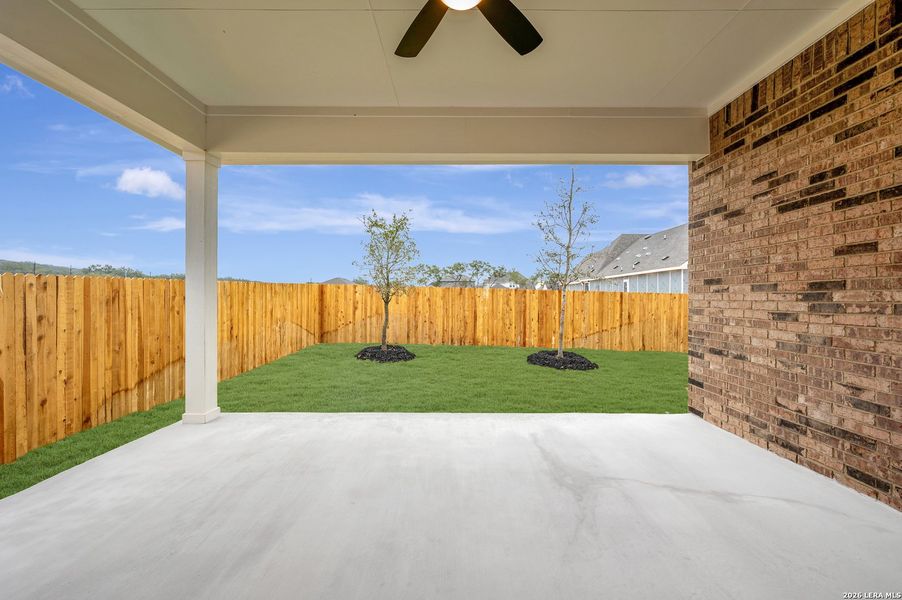 Exterior details and patio area of a home in Davis Ranch 50', San Antonio (Image 3).