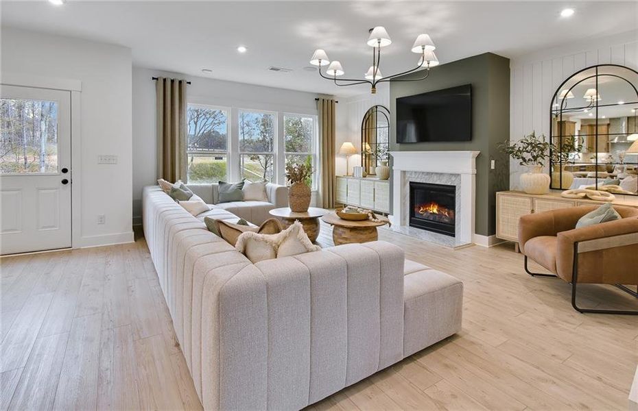 Furnished interior view inside a new home in Hunters Creek, Flowery Branch (Image 13).