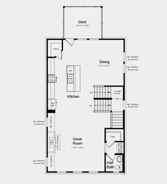 2D floor plan layout of this home in Hampton Trace, Marietta, GA (Image 3).