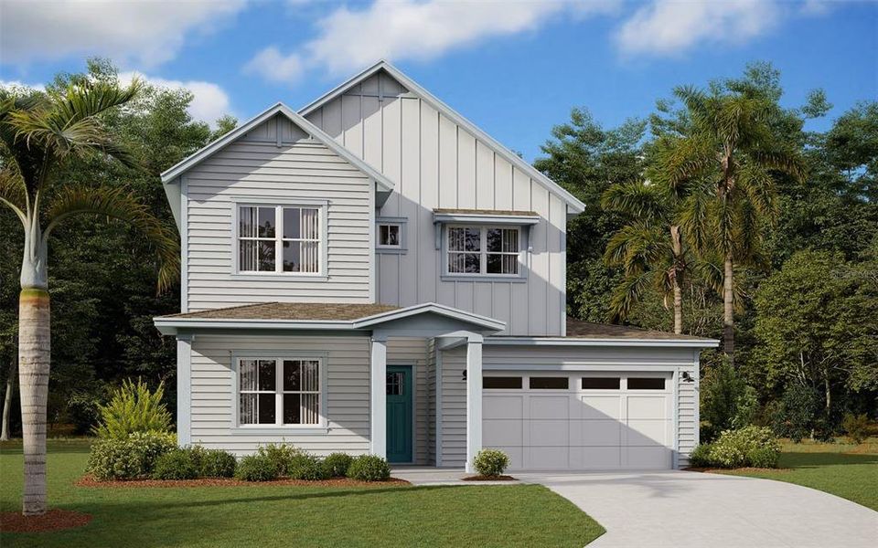 Front exterior of a new home in , St. Cloud, FL, highlighting curb appeal (Image 1). Front exterior of a new home in , St. Cloud, FL, highlighting curb appeal (Image 1).