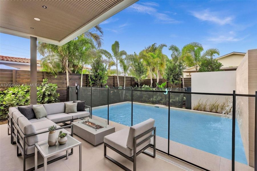 Exterior details and patio area of a home in , Miami (Image 26). Exterior details and patio area of a home in , Miami (Image 26).