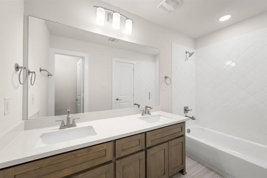 Furnished interior view inside a new home in The Abbey at Mercer Crossing, Farmers Branch (Image 12).