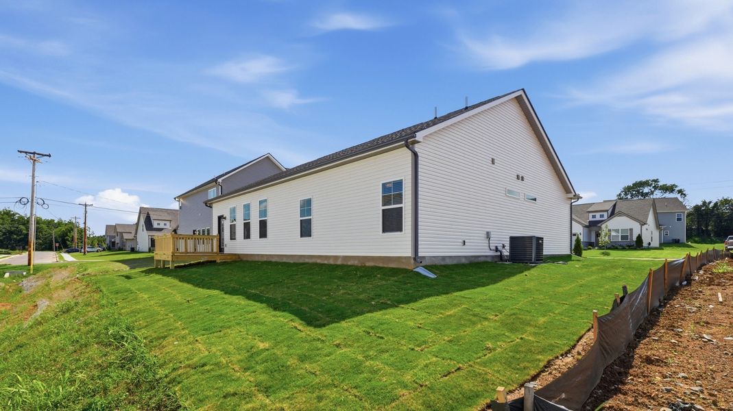 Exterior details and patio area of a home in Wheatfield, Shelbyville (Image 22).