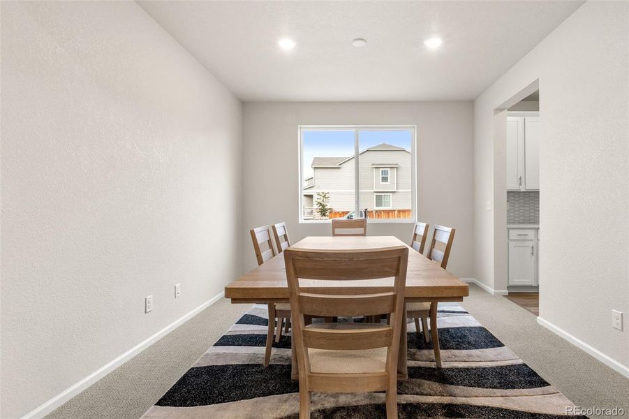 Furnished interior view inside a new home in Buffalo Highlands: The Canyon Collection, Commerce City (Image 13).