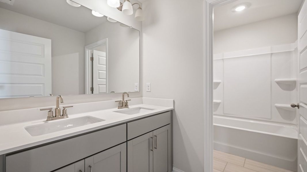 Furnished interior view inside a new home in Heritage Pointe, Senoia (Image 14).