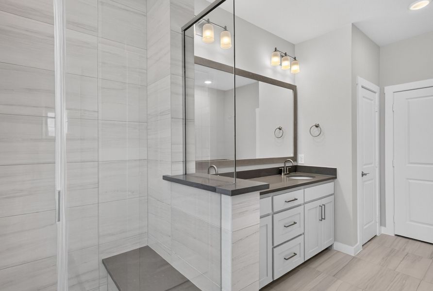Furnished interior view inside a new home in The Tribute, The Colony (Image 18).