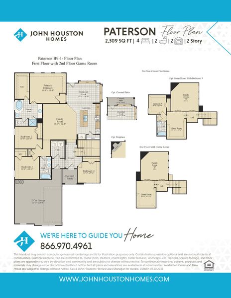 2D floor plan layout for the Paterson by John Houston Homes in Ridgepoint - Phase 1, Midlothian, TX (Image 3). 2D floor plan layout for the Paterson by John Houston Homes in Ridgepoint - Phase 1, Midlothian, TX (Image 3).